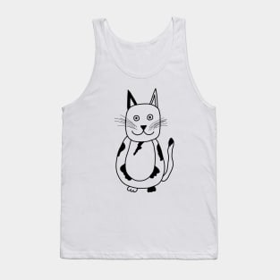 Black and White Cat Tank Top